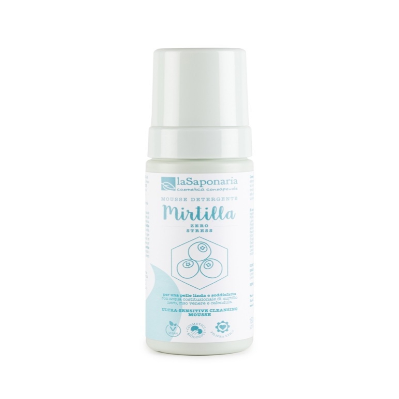 Mousse detergente bio viso Mirtilla