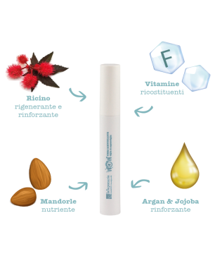 Siero con olio biologico di ricino, argan, jojoba e mandorle dolci