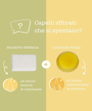 Capelli secchi o trattati - Kit Shampoo e balsamo solido