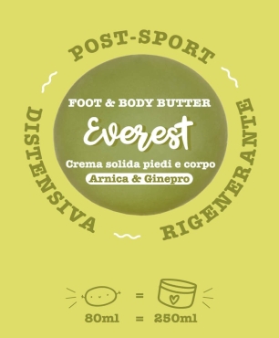 Caratteristiche crema solida Everest: post-sport, rigenerante e distensiva
