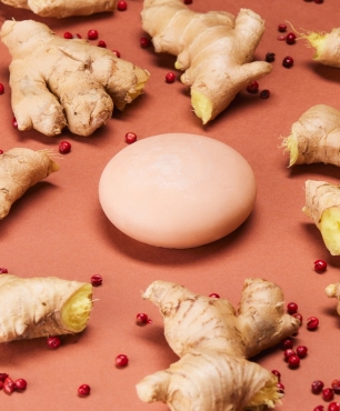 Crema solida a base di pepe rosa e zenzero