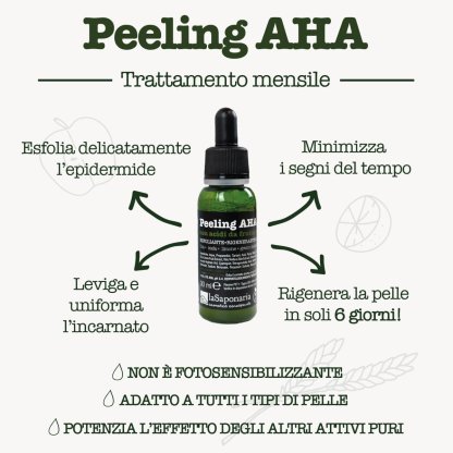 peeling aha esfoliante viso delicato