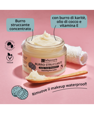 Burro struccante concentrato con burro di karitè, olio di cocco e vitamina E