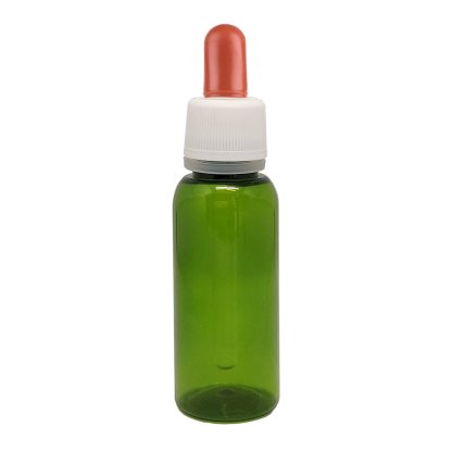 Flacone PET verde contagoccia rosso