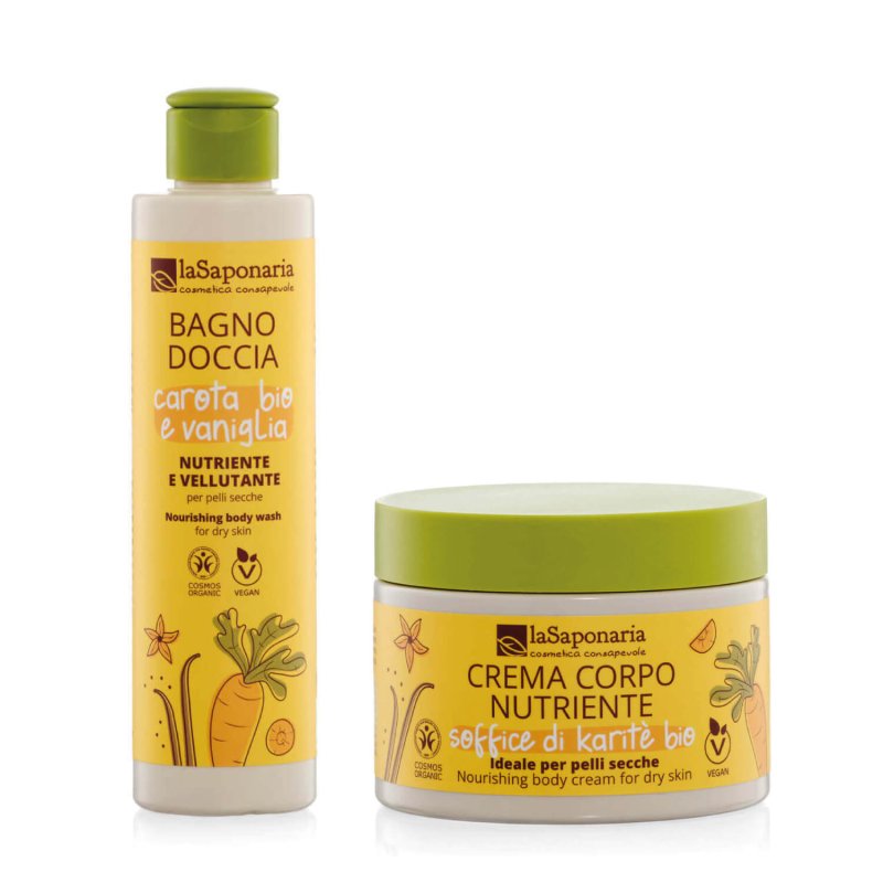 Kit corpo pelli secche - Bagnodoccia Vellutante + Crema Corpo Nutriente