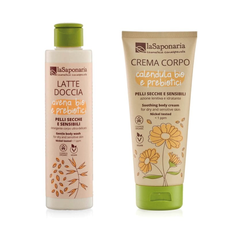 Kit corpo pelli sensibili - Latte doccia + crema corpo