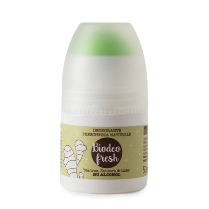 Deodorante pelli sensibili con Tea tree, Zenzero e Lime Deodorante pelli sensibili con Tea tree, Zenzero e Lime