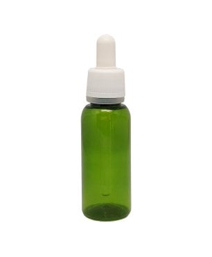 Flacone PET verde contagoccia bianco