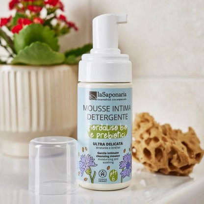 Mousse detergente intima delicata - Fiordaliso Bio & Prebiotici