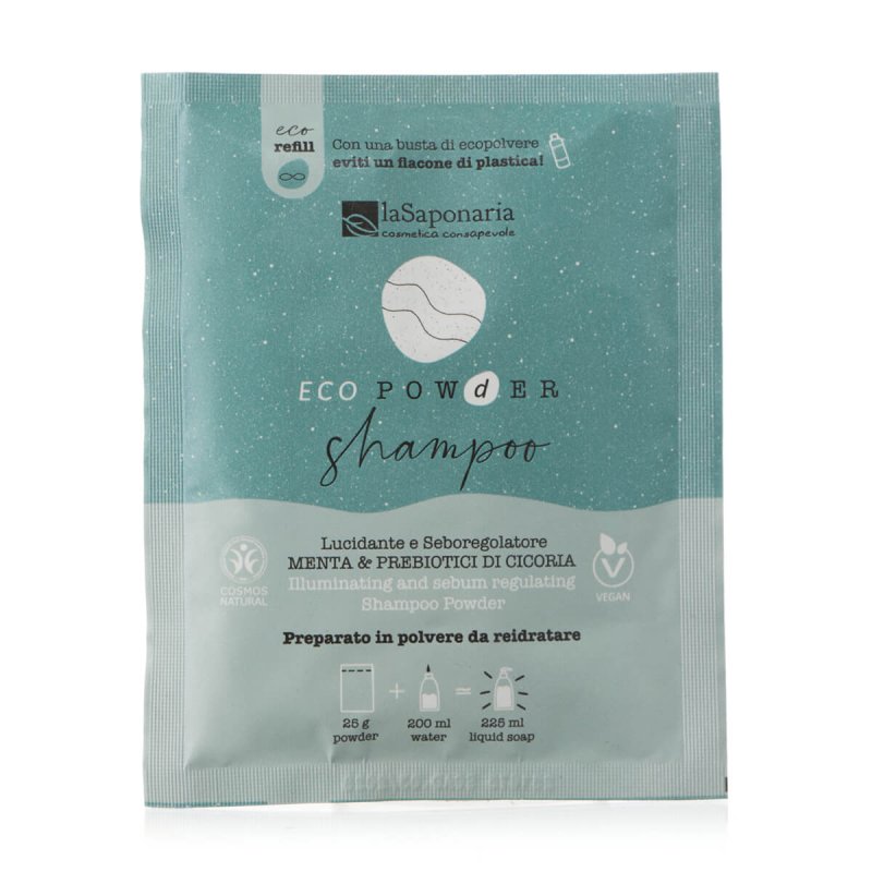 Shampoo in polvere lucidante e seboregolatore - Menta